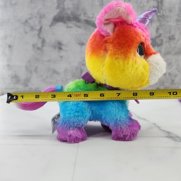 FurReal Friends Unicorn Cat & Gray Cat leash 2018 Hasbro walksalot toys works! - Picture 13 of 16